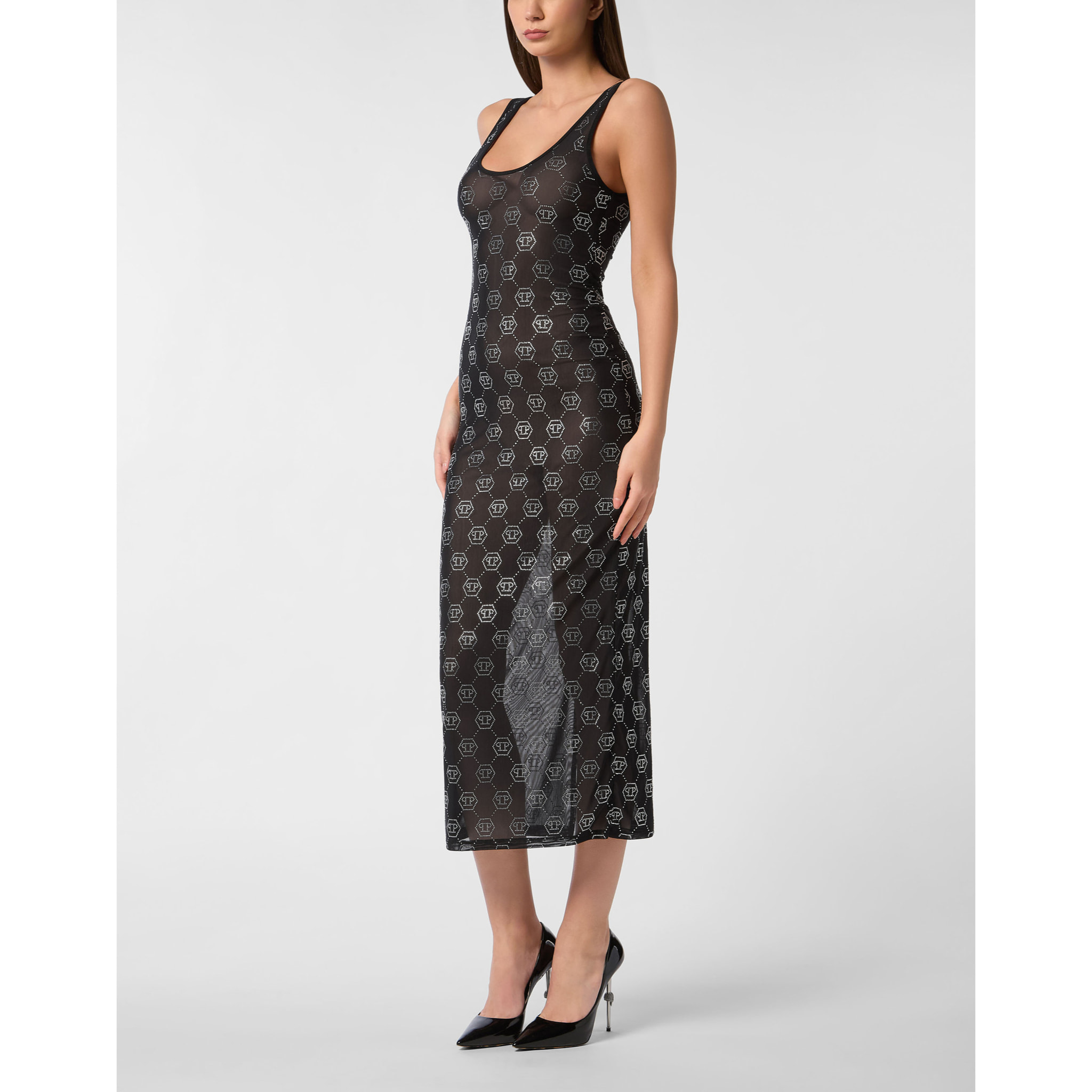PHILIPP PLEIN Long Dress MONOGRAM