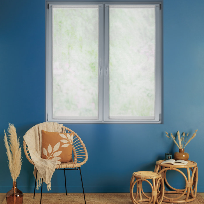 Lot de 2 voilages "Moly" 60x120cm blanc