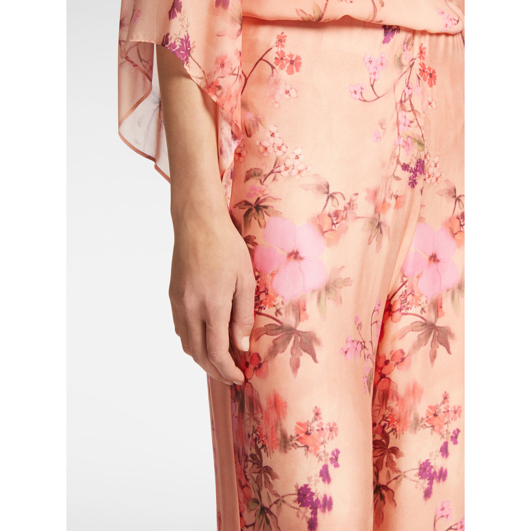 Elena Mirò - Pantaloni eleganti stampati - Rosa cipria