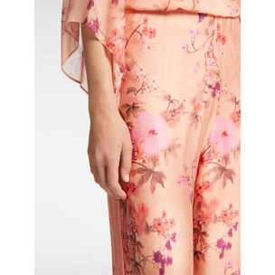 Elena Mirò - Pantaloni eleganti stampati - Rosa cipria