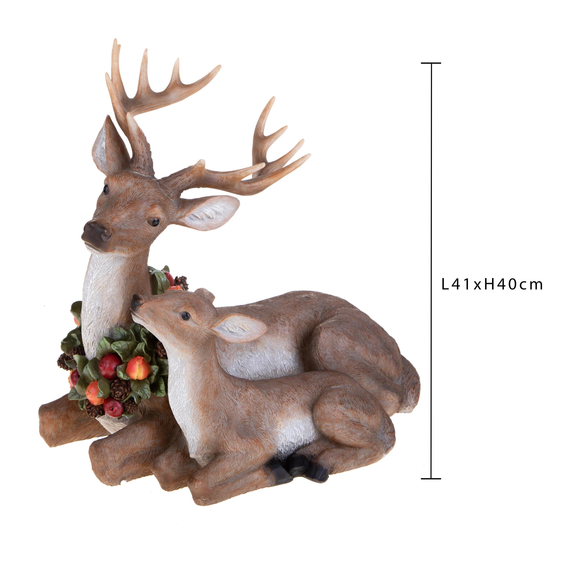 Renna - Pezzi 1 - 41xH40x24cm - Bianchi Dino SpA