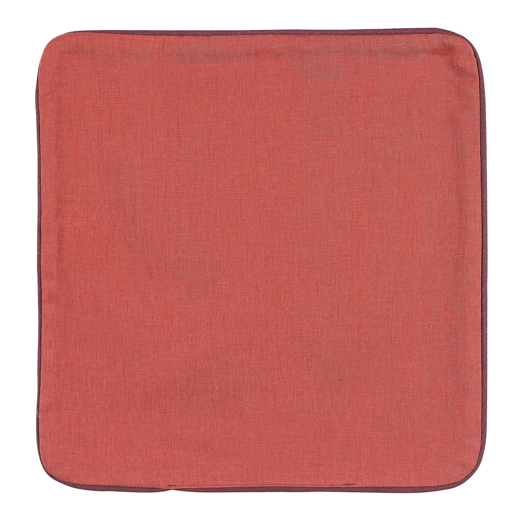 Housse de coussin en poly/lin - Rose poudré