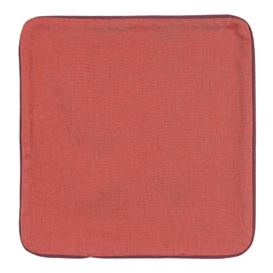 Housse de coussin en poly/lin - Rose poudré