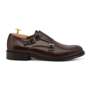 Zapatos Monkstrapa para Hombre - Duca di Morrone Daniel Leather Brown