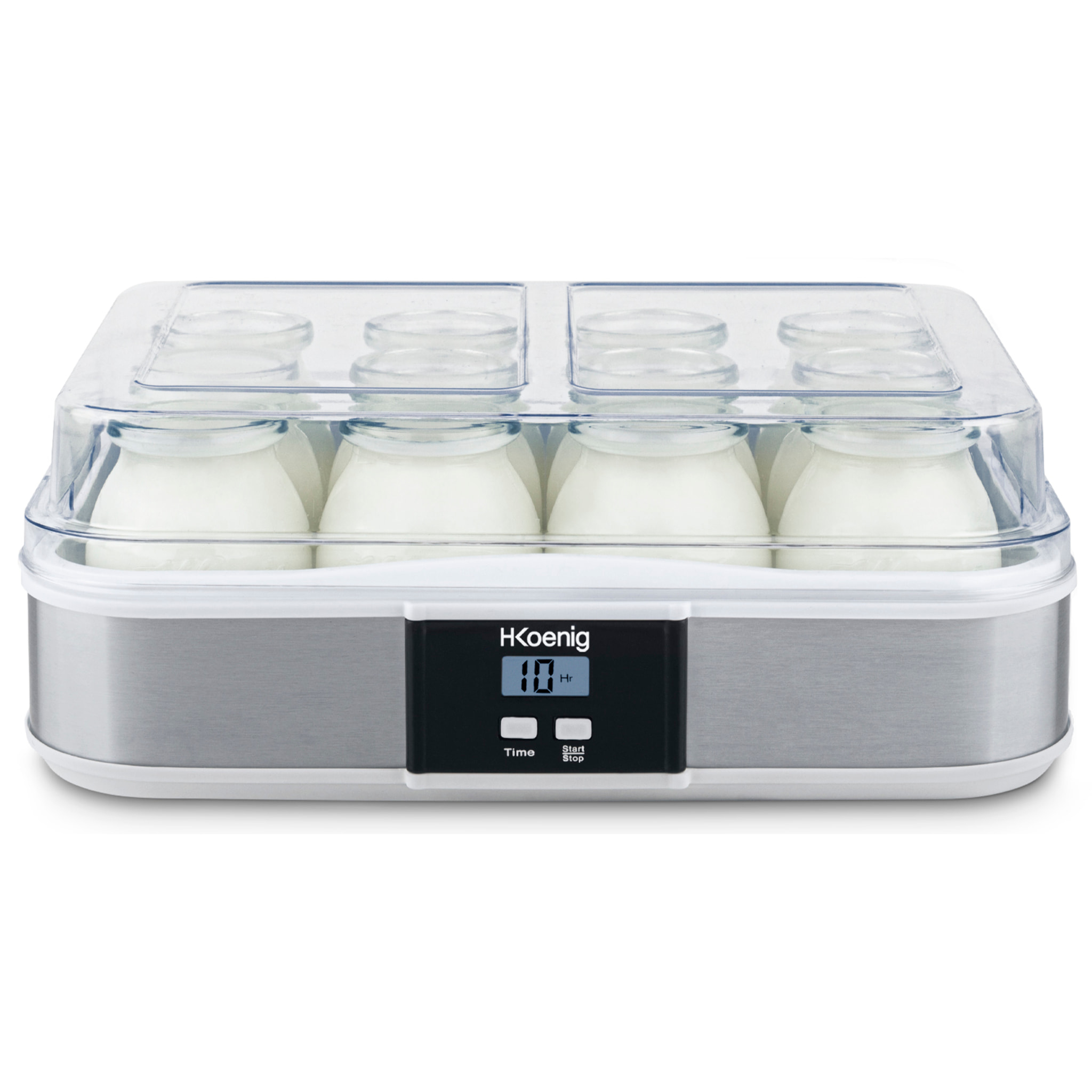 Yogurtera ELY120 H.Koenig 12 Envases, Pantalla LCD, 15 Horas de Preparacion, 21.5W