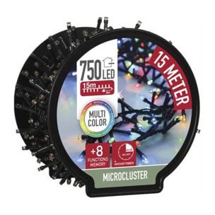 Luces de navidad led multicolor con temporizador