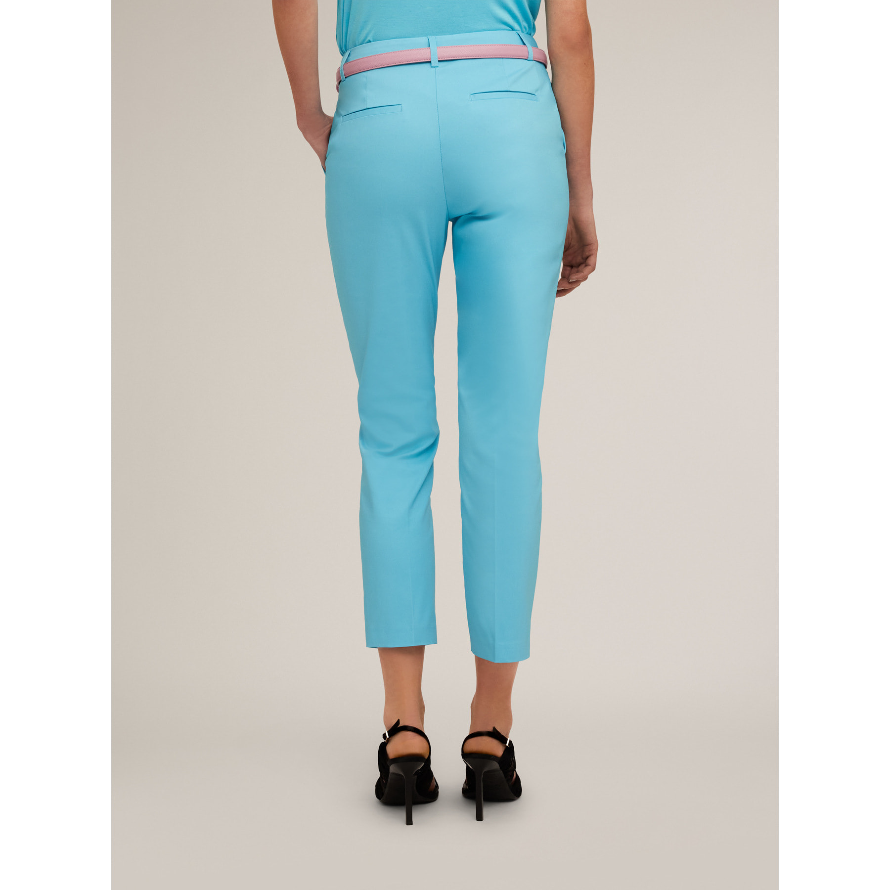 Motivi - Pantalón regular de tejido técnico - Light - blue