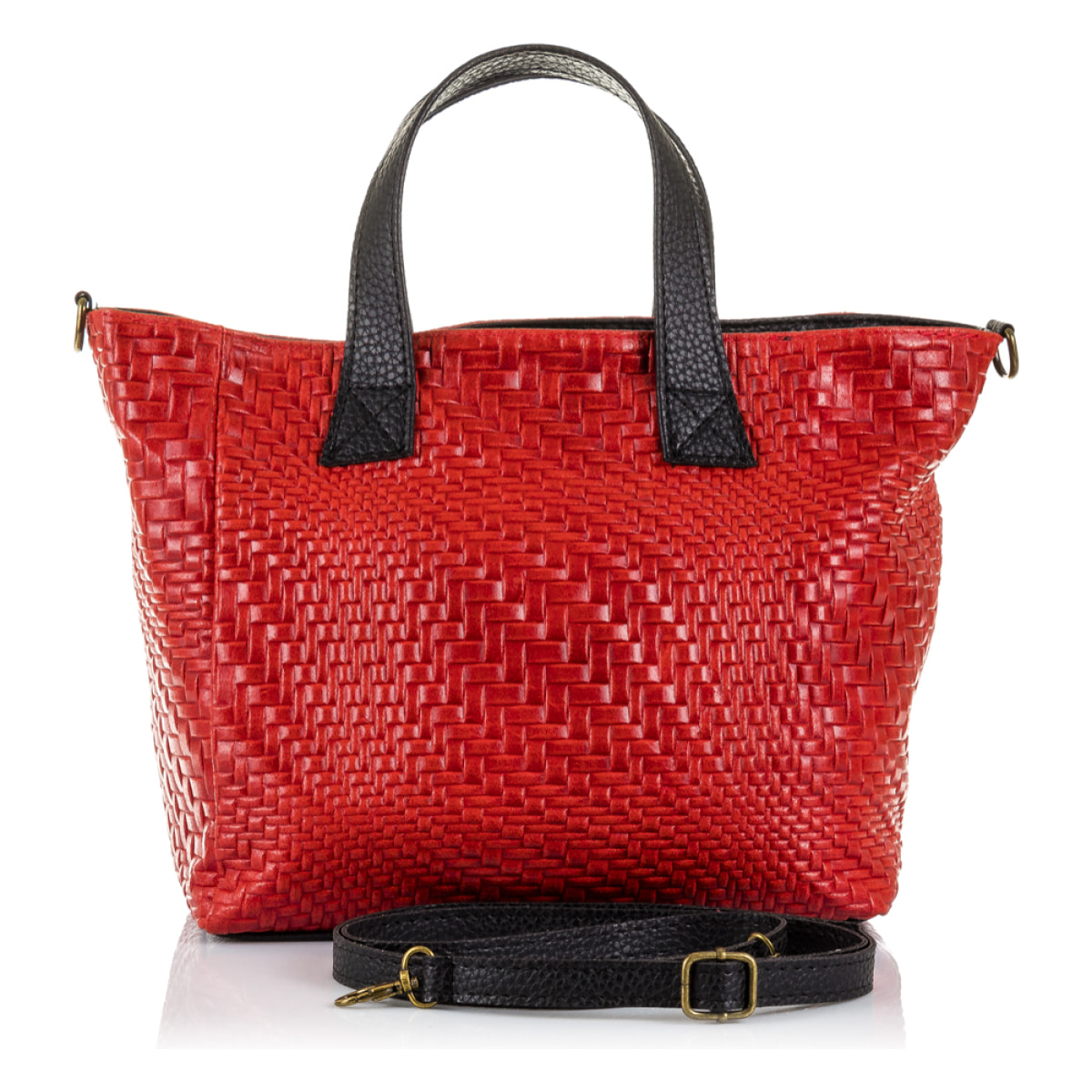 Cassandra Bolso tote Mujer.Piel auténtica Gamuza Grabado Entrelazado