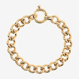 Bracciale Maglia Grumetta in Argento 925 placcato Oro giallo 18Kt