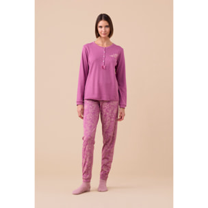 Pigiama donna caldo cotone articolo flory Noidinotte