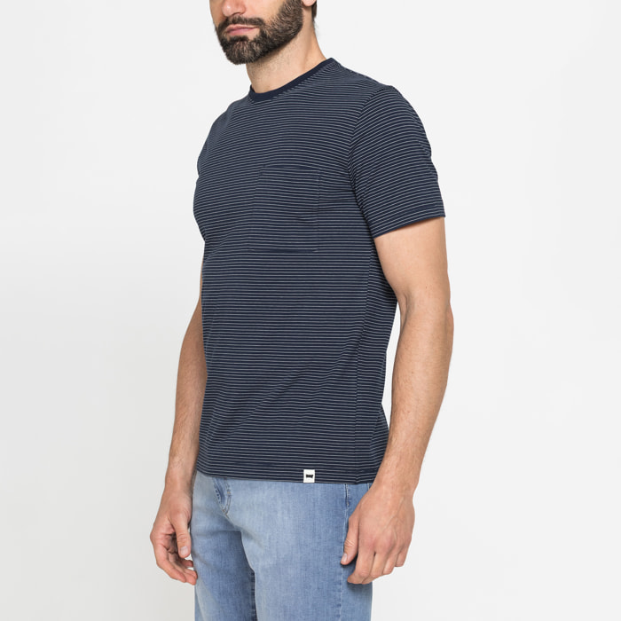 T-SHIRT ESTIVA IN COTONE CON FANTASIA A RIGHE