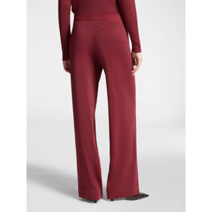 Elena Mirò - Pantalones lúrex de viscosa LENZING™ ECOVERO™ - Burgundy