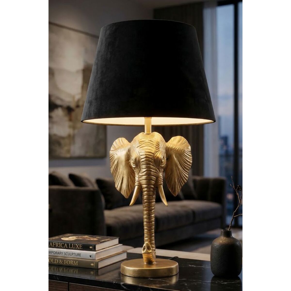 LAMPADA DA TAVOLO ELEFANTE CM Ø 32X59