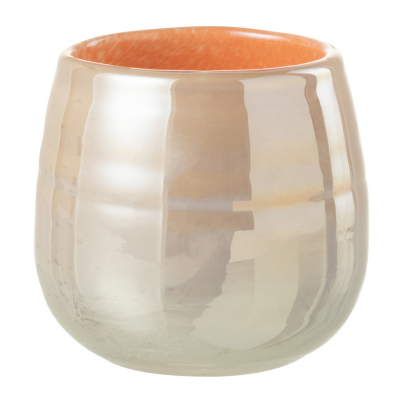 J-Line vase Juliette - verre - orange/rose - small - Ø 11 cm