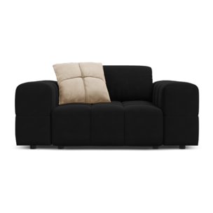 Fauteuil "Luc" en velours noir