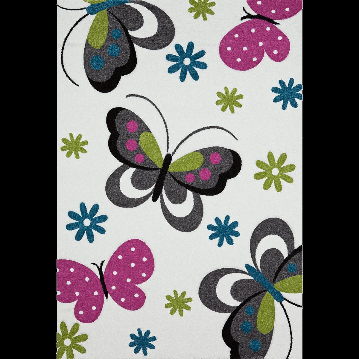 Tapis enfant tissé motif animaux HANFIOU