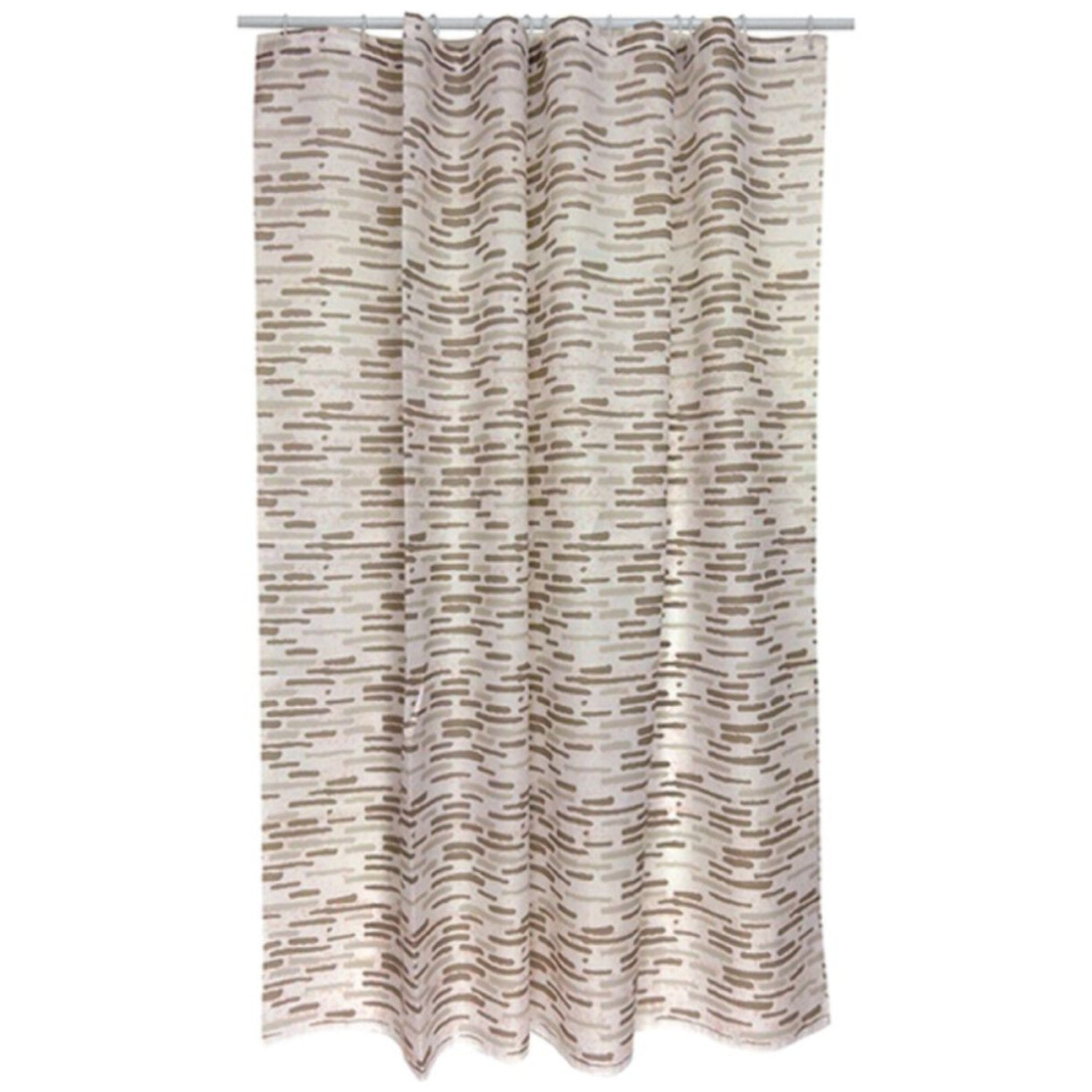 Rideau de douche Polyester BRIQUE 180x200cm Beige - Anneaux inclus MSV