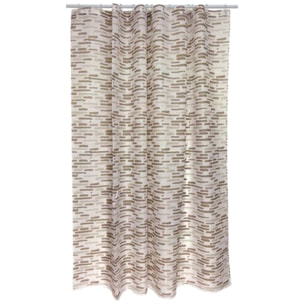 Rideau de douche Polyester BRIQUE 180x200cm Beige - Anneaux inclus MSV