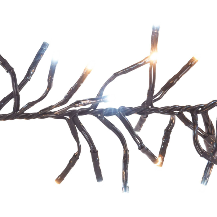 cadena de luces con 192 luces led blanco y blanco cálido - 3 metros de cable