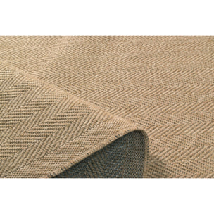 Nature - tapis aspect toile de jute naturel beige