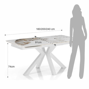 Tomasucci table extensible TYCHI ONICE WHITE