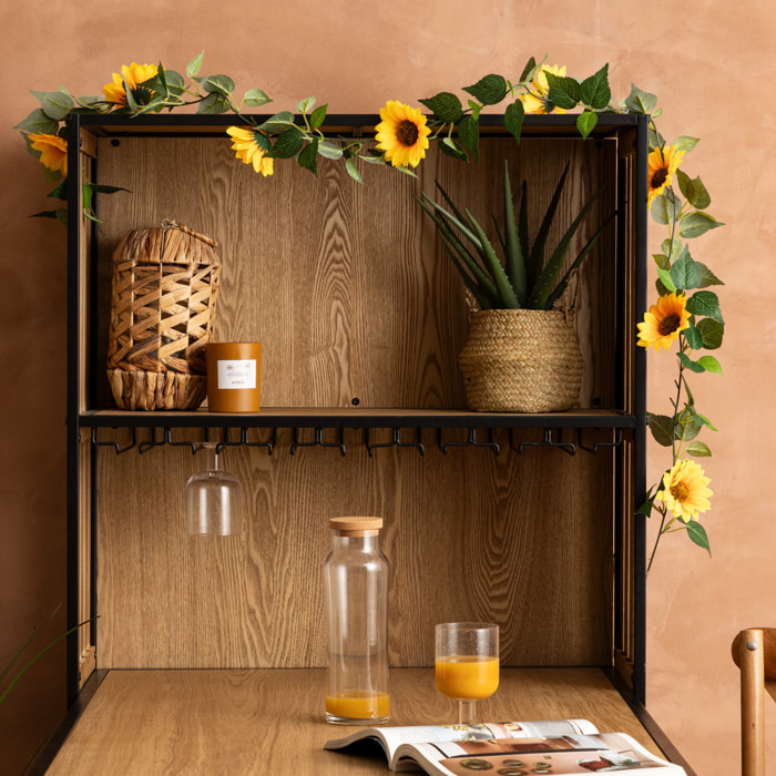 Guirlan de tournesol artificielle "Naki" jaune H180cm