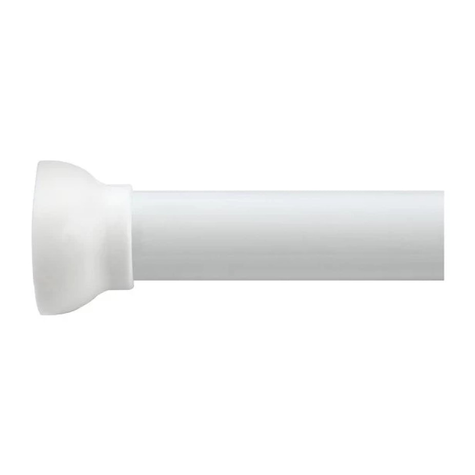 Barre tringle pour rideau de douche ou baignoire extensible sans perçage en Alu MAGIC 75-125cm Blanc Spirella