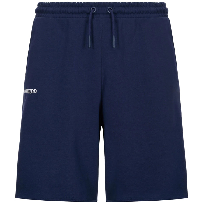 Pantaloni Corti Kappa Uomo Logo Felito Blu