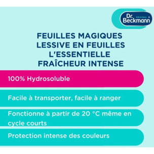 Lessive DR BECKMANN en feuilles L'essentielle x80