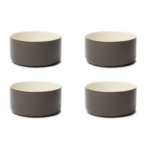 Set de 4 bols 13 cm – Excelsa Nordic Trendy, Porcelaine grise