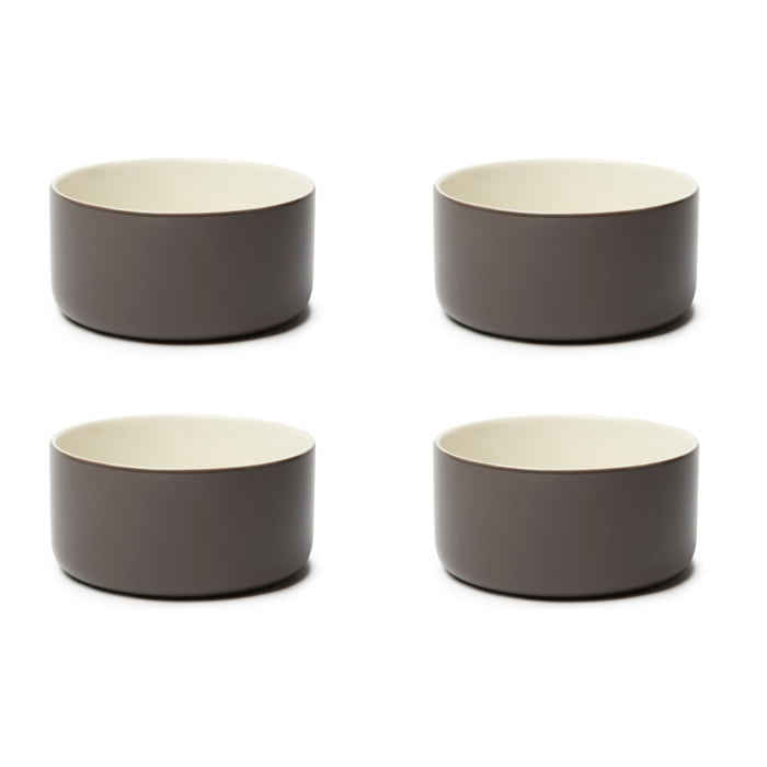 Set de 4 bols 13 cm – Excelsa Nordic Trendy, Porcelaine grise