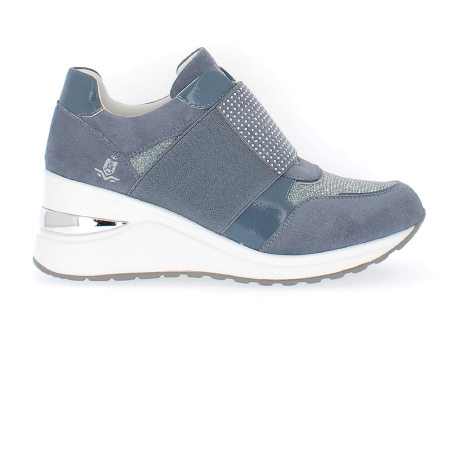 Armata di Mare Scarpe Donna Sneakers Casual con la Zeppa AMD S22H19403 Blue