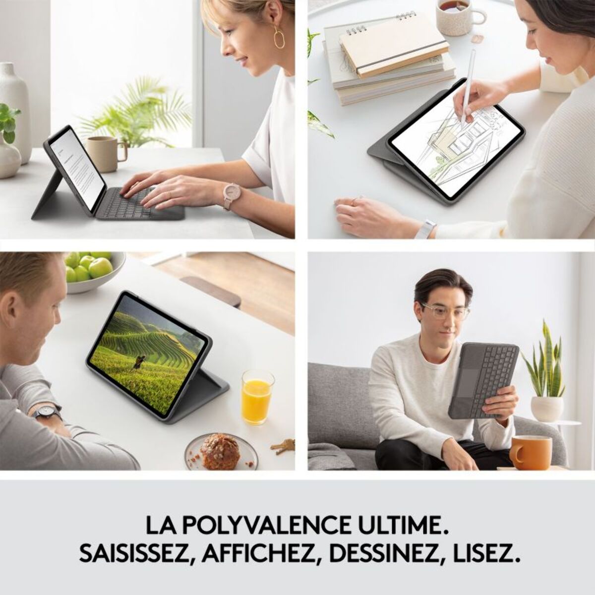 Etui LOGITECH Etui LOGITECH Folio Touch iPad Air 4 / Air 5, iPad Air 11 pouces (M2 & M3)