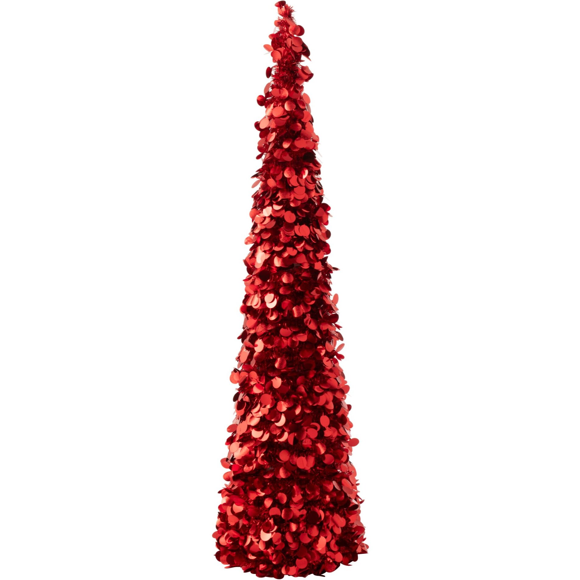J-Line Arbre Pailleté - polystyrène  - rouge - large