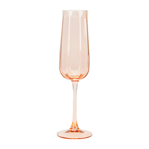 Lot de 4 flûtes en verre 24cl rose RIVIERA
