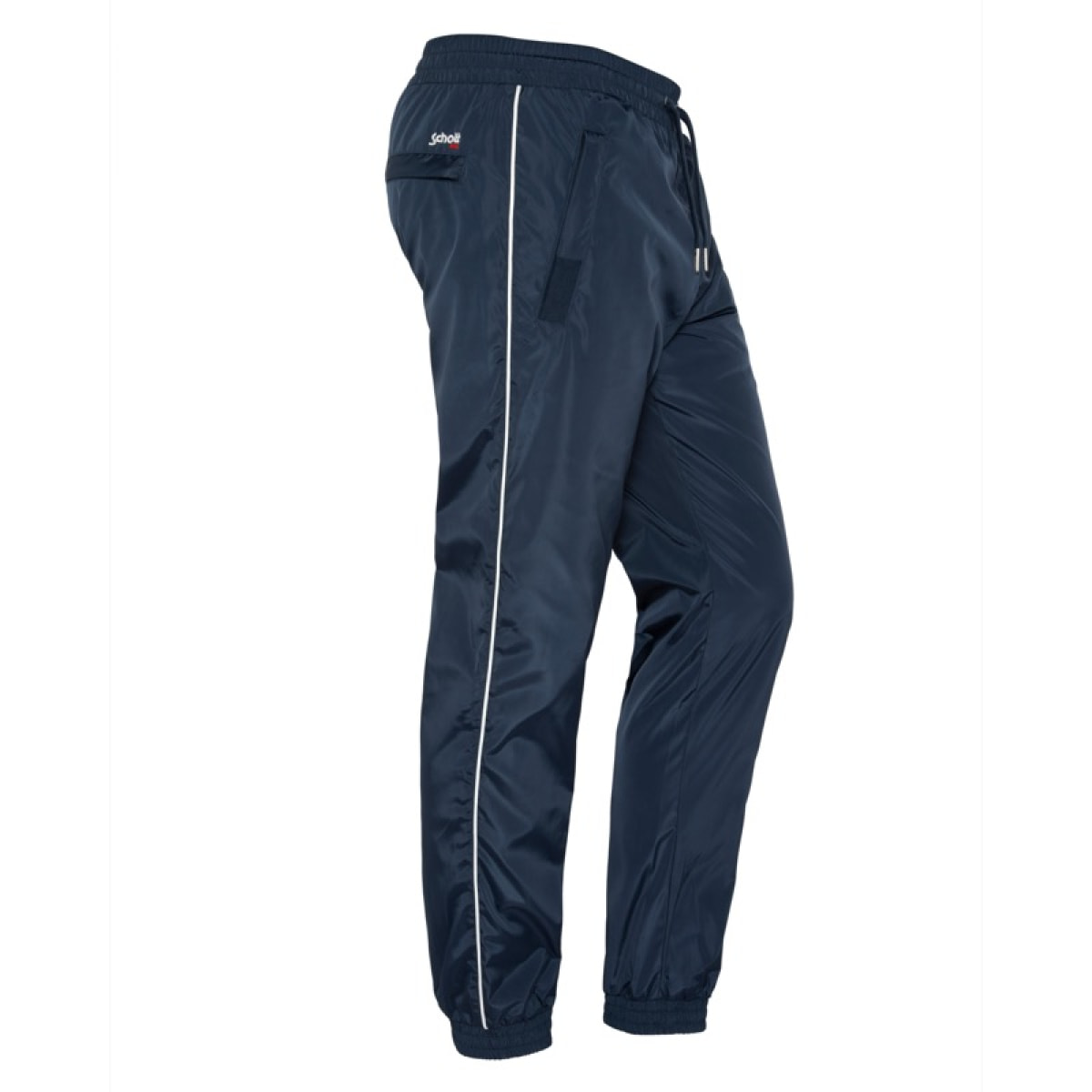 TRTEAMS70 TRACKSUIT PANTS WITH  CONTRASTED PIPINGS & SCHOTT NYC EMBROIDERY ABOVE RIGHT BACK POCKET 100% POLYESTER Blu