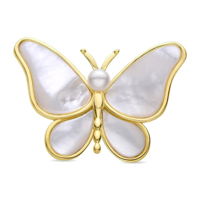 Broche Lux by Lux Mariposa acabado en oro amarillo 18K