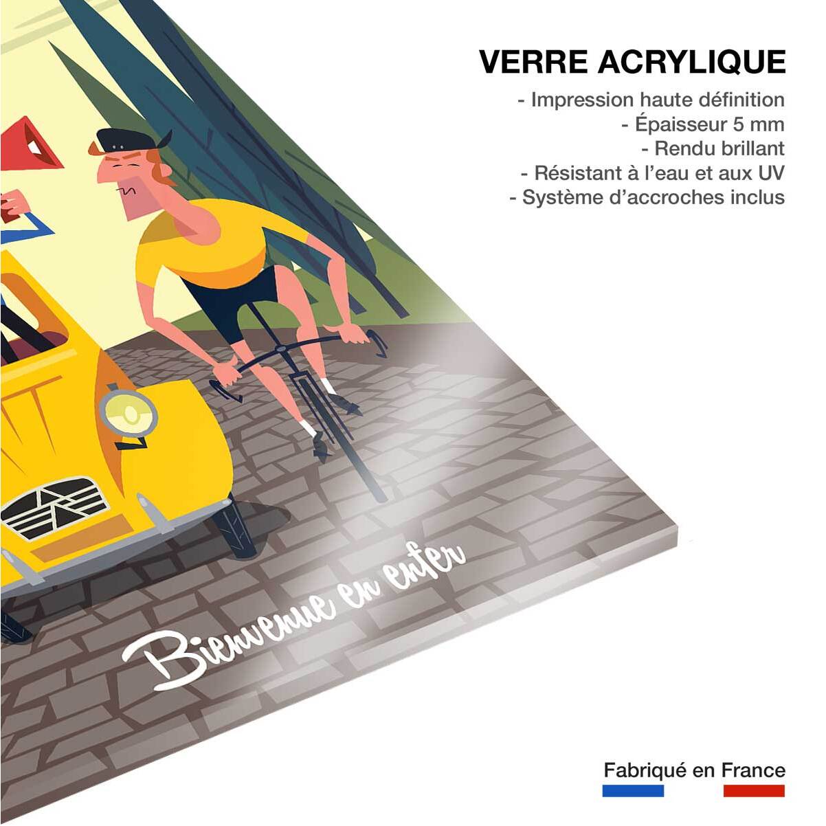 Tableau course paris - roubaix Tableau plexiglas