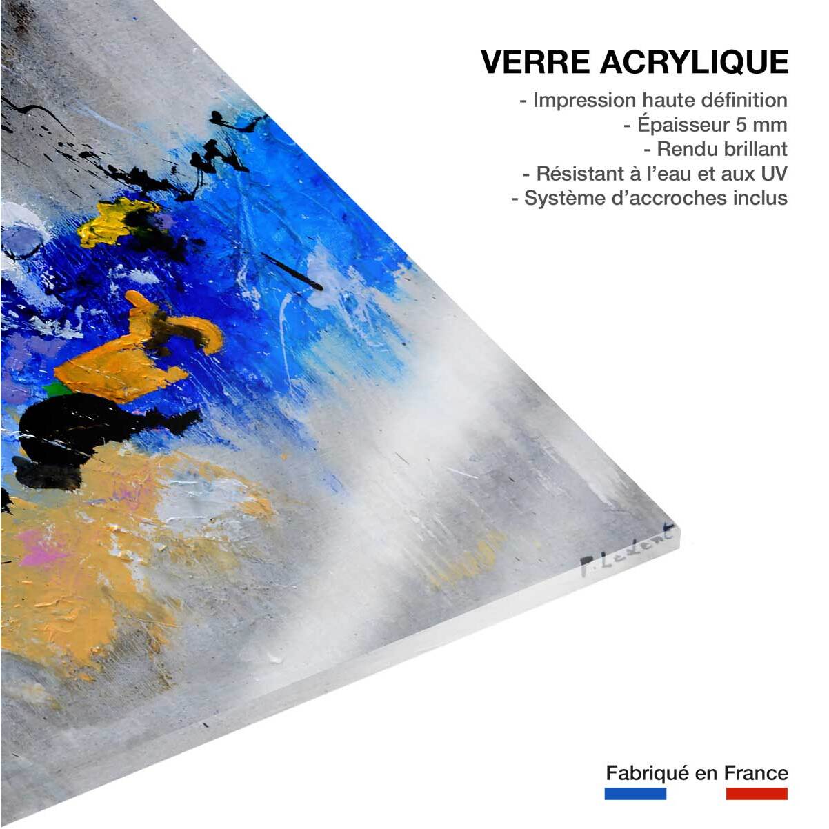 Tableau abstrait virgule Tableau plexiglas