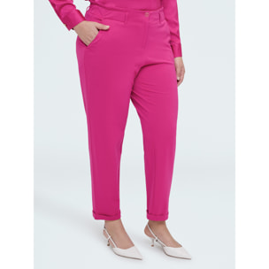 Fiorella Rubino - Pantaloni Balloon in Punto Milano - Fucsia