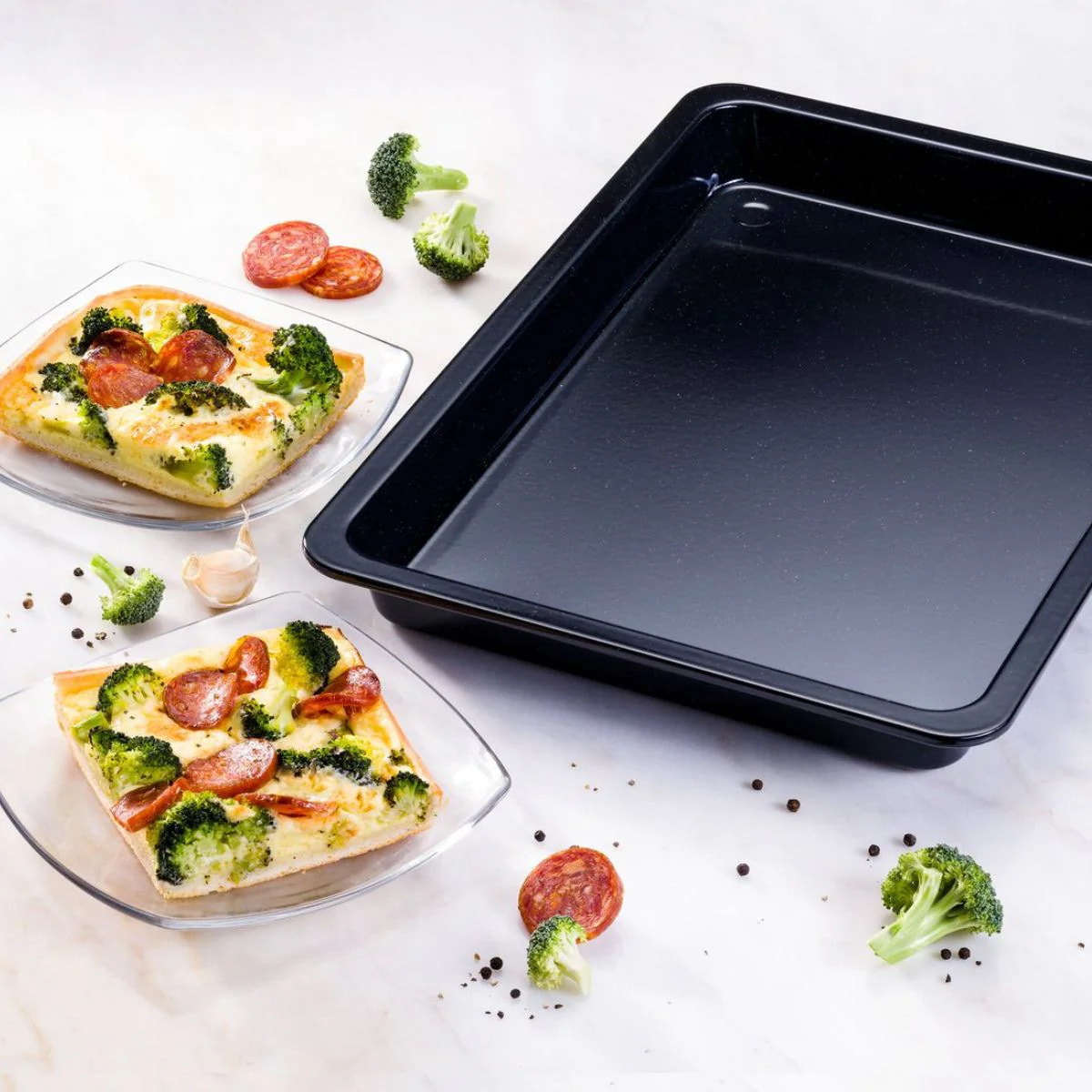 Lot de 2 plats de cuisson pizza au four 42 x 29 cm Dr. Oetker Back-Idee Kreativ