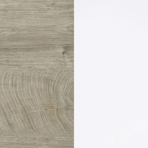 Armario Brike 180 2 puertas correderas Blanco Artik (Blanco Mate) – Roble Alaska