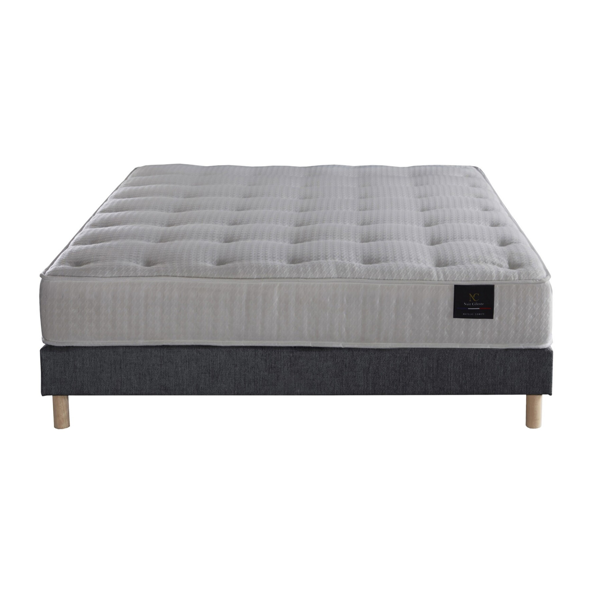 Ensemble matelas ressorts accueil mémoire de forme, NOVA + sommier 11 cm