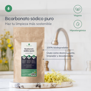 PLANETA HUERTO | Pack 6x Bicarbonato Sódico Eco 2.5 Kg - Limpieza Ecológica Multiusos para un Hogar Saludable y Respetuoso con el Medio Ambiente