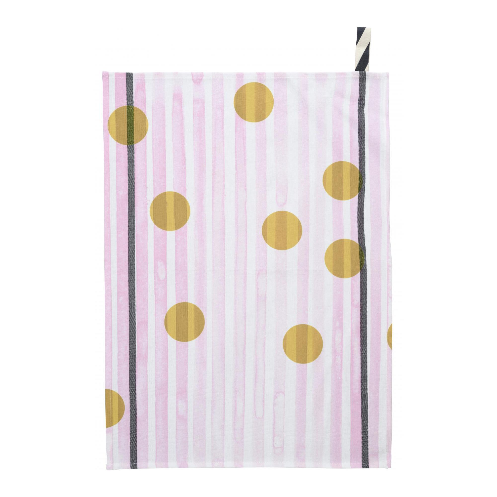 Torchon rayé Citron