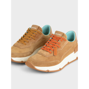 SNEAKER HOMBRE P06 DE ANTE Y PIEL BIZCOCHO