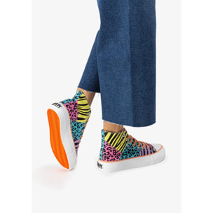 Zapatillas Deportivas Plataforma con Detalles en Multicolor