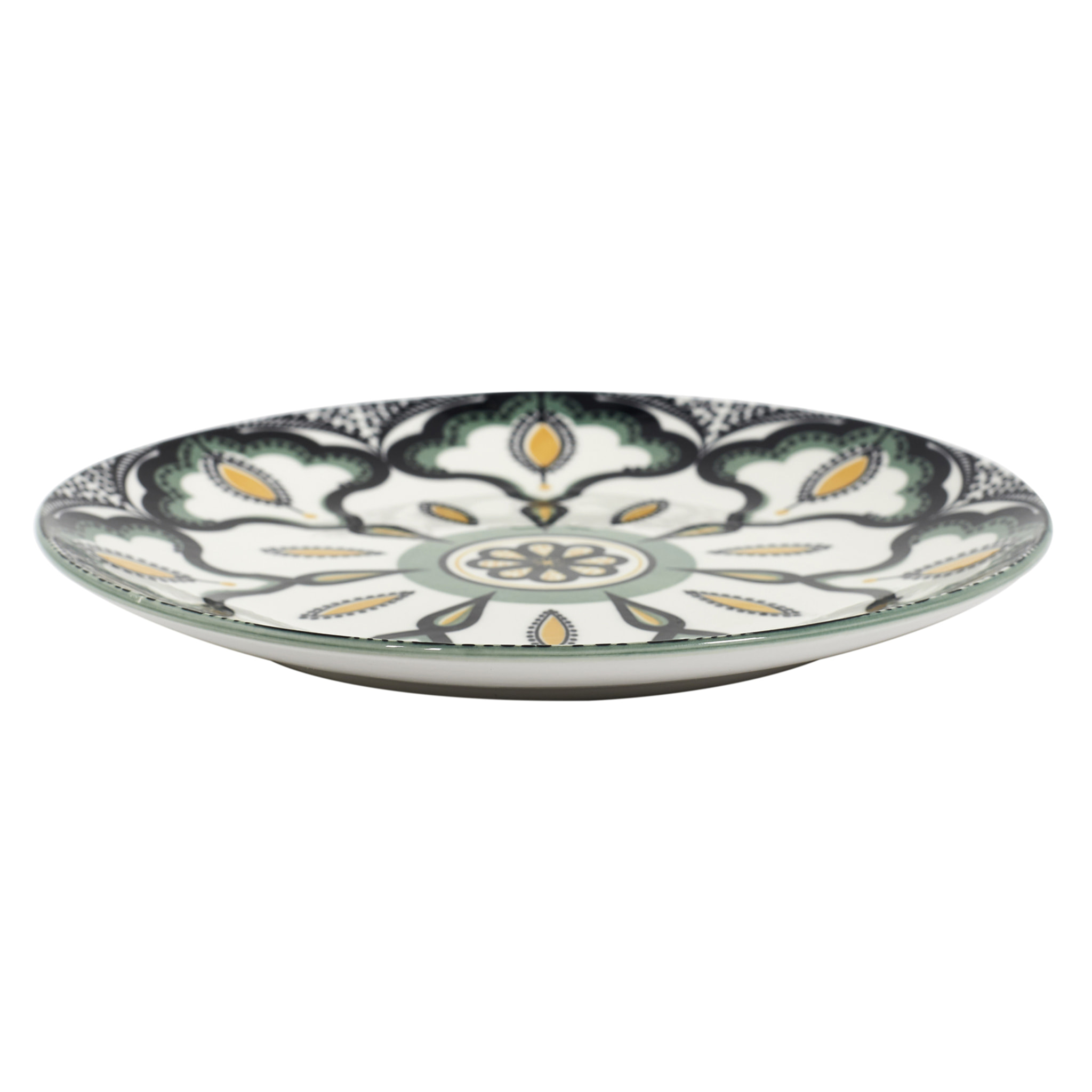 Assiette Mandala Vert D19cm