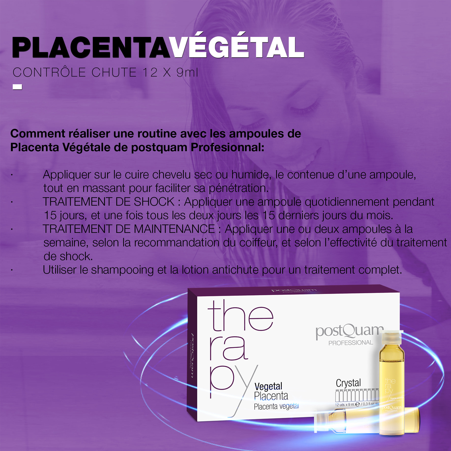 Placenta vegetal ampoules en verre 12 x 9 ml.