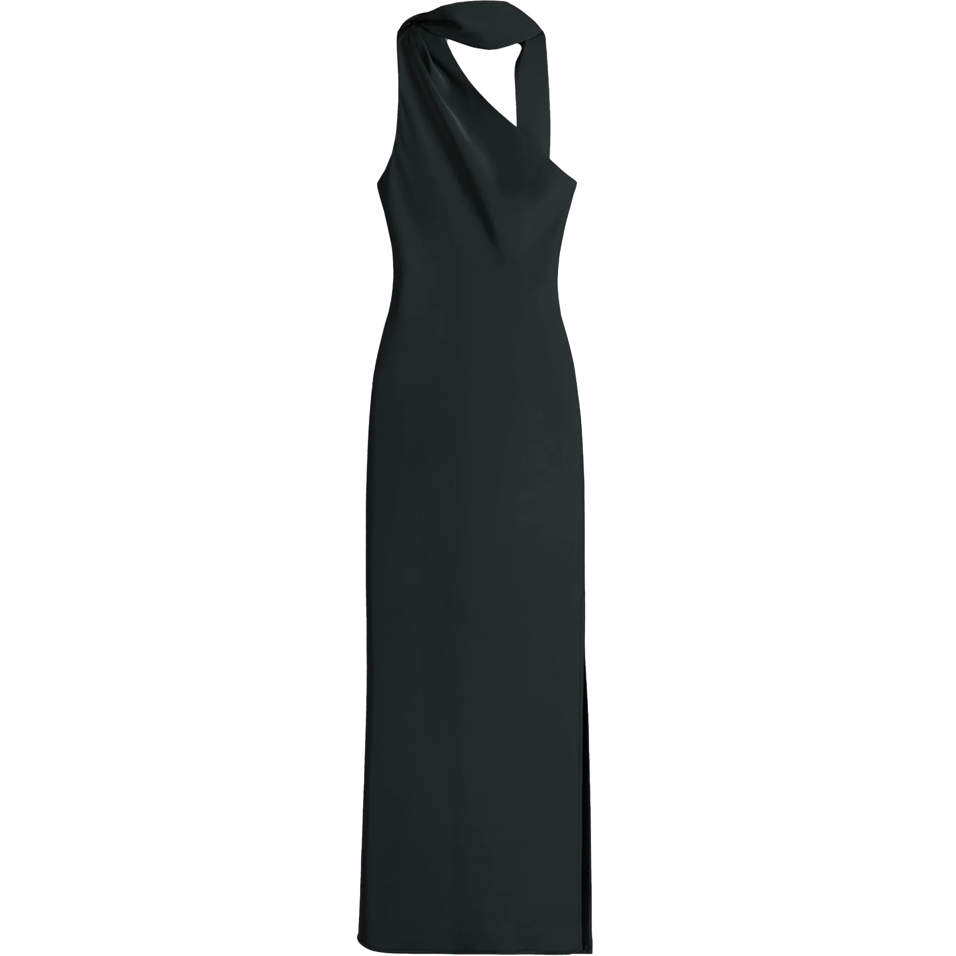 Vestido midi asimétrico con lazada